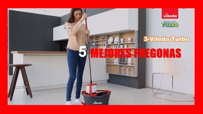 Vileda Turbo Fregona Cubo Centrifugadora Mango Telescópico Cabezal con  Ofertas en Carrefour