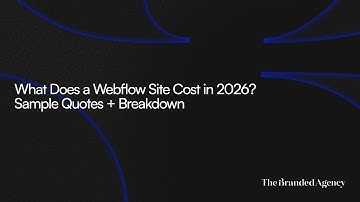 What Does a Webflow Site Cost in 2026? Sample Quotes + Breakdown