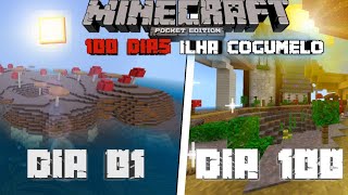 EU SOBREVIVI 100 DIAS EM UMA ILHA COGUMELO NO MINECRAFT! |BEDROCK EDITION