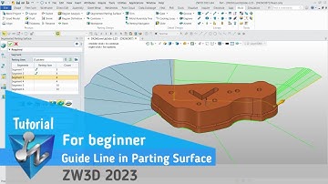ZW3D - Tutorial - Guide Line in Parting Surface