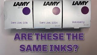 Lamy Dark Lilac (2016) vs. Lamy Dark Lilac (2024) vs. Lamy Blackberry