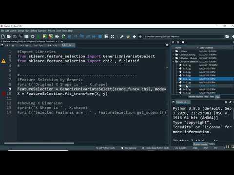 20 - Python for Machine Learning | Sklearn Feature Selection - YouTube