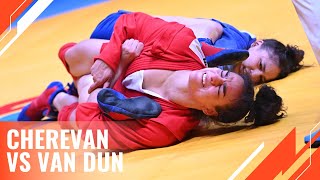 CHEREVAN Karina vs VAN DUN Sem. World Sambo Championships 2022 in Bishkek, Kyrgyzstan