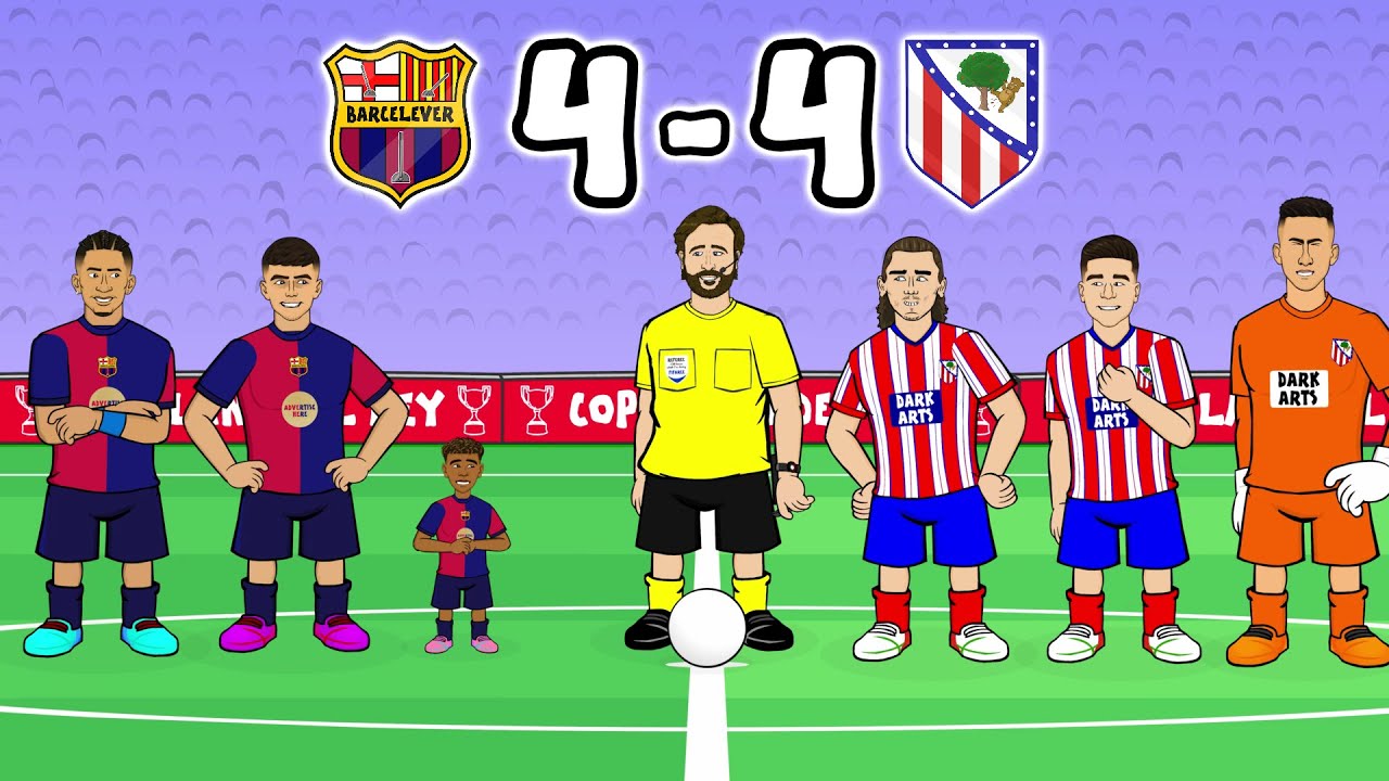4-4🔥 FC BARCELONA vs ATLETICO MADRID (Copa Del Rey 2025 Goals