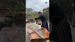 Extreme Asmr Mukbangcooking Swdan Crocodile With Spicy Sauce kreatifstd