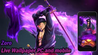 One Piece - Roronoa Zoro [ Live Wallpaper Engine ] PC💻 + Mobile📱 || Animation screenshot 5