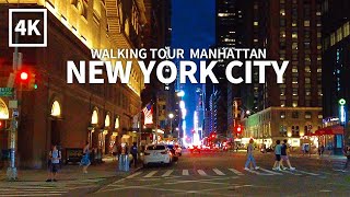[4K] NEW YORK CITY - Evening Walk on 57th Street, Carnegie Hall, Midtown Manhattan USA, Travel