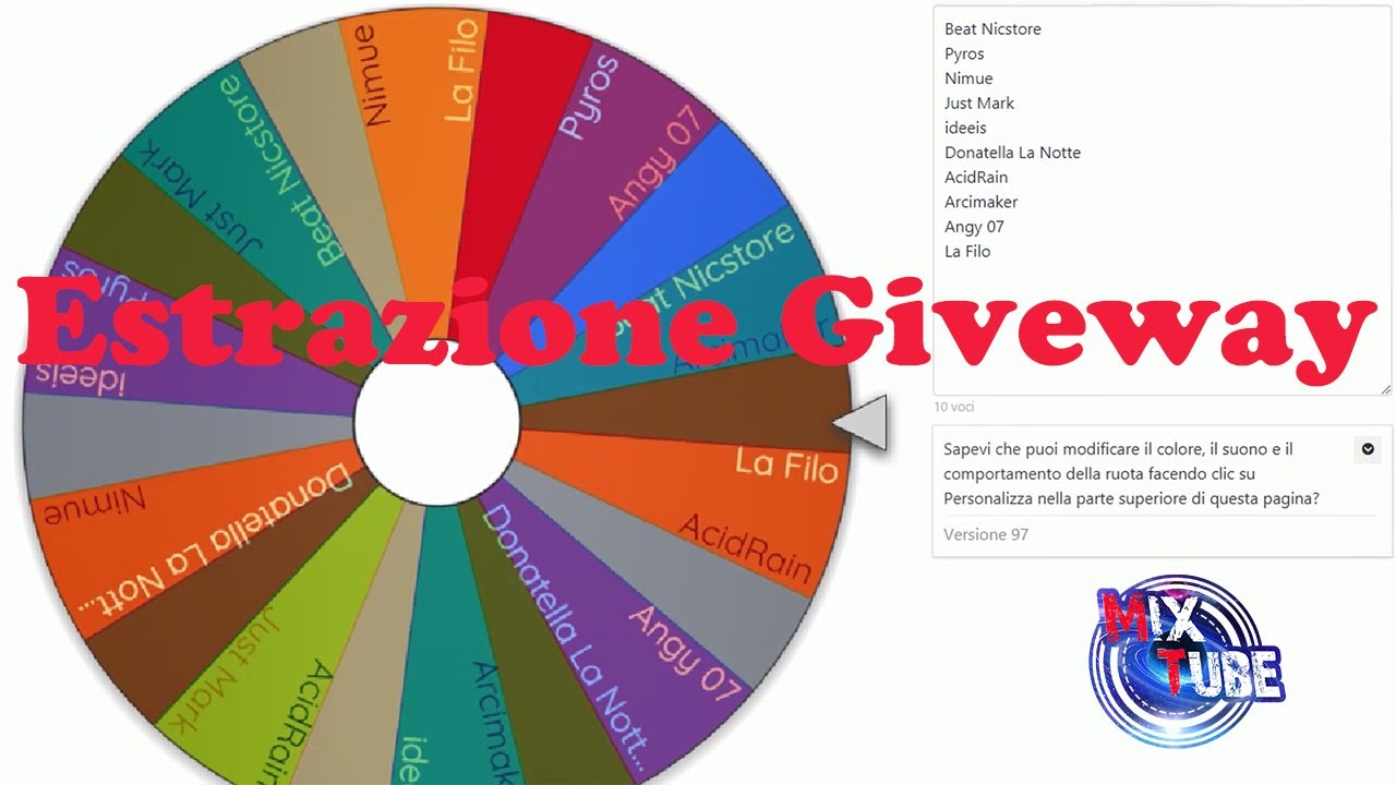 Estrazione Giveway Un piccolo pensiero per ringraziarvi YouTube