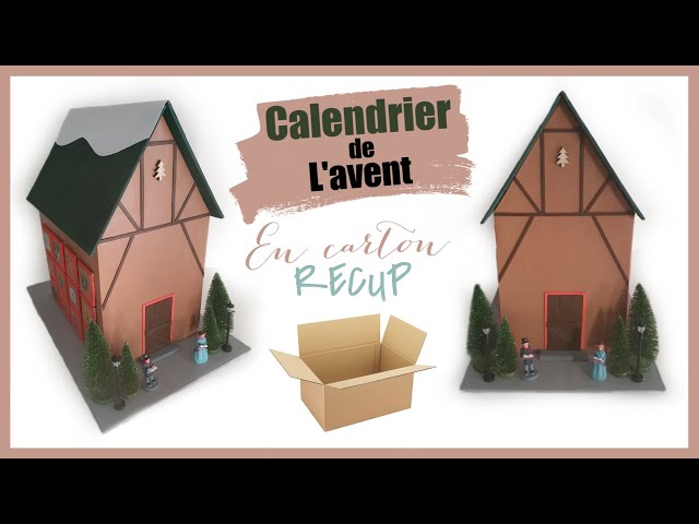 cadeau jeu calendrier de l'avent vide artisanat carton recyclé