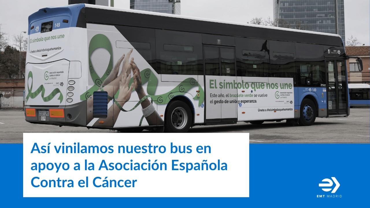 Así vinilamos nuestro bus en apoyo a la Asociación Española Contra el Cáncer