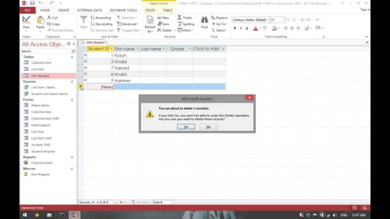 Ms access 2010 2013 reset autonumber youtube