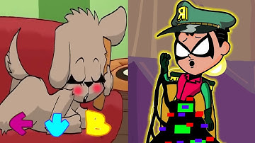 Bella & Talking Ben React to Robin Characters | FNF MEME Playground test | Family Showdowns