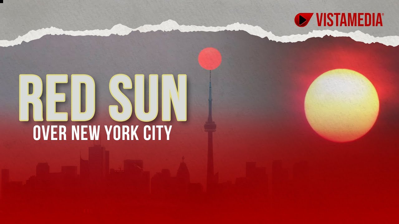 Red Sun Over New York City Caused by Wildfires in Canada YouTube