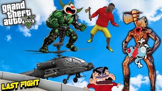 GTA 5 : Shinchan Oggy Hulk-Jack Finally Killed SIREN-HEAD | With Franklin || Shinchan Gta 5 || #2