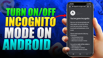 How to turn on and turn off incognito mode on android | TECH ON |