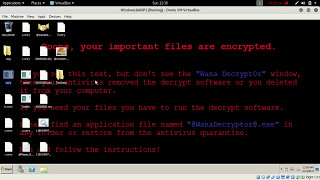 Live WannaCry ransomware infection in action
