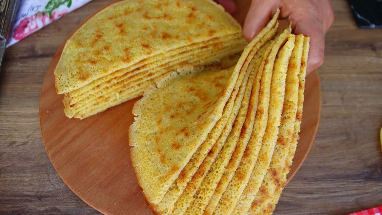 🔴Ни молока, ни яиц😃 Делаю из кукурузной муки. Рецепт очень вкусных блинов