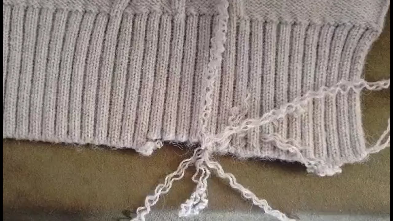 Ремонт резинки в свитере - YouTube