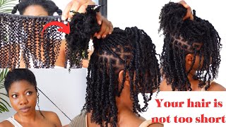 Mini twist on natural hair. If you think your hair is too short, try this method