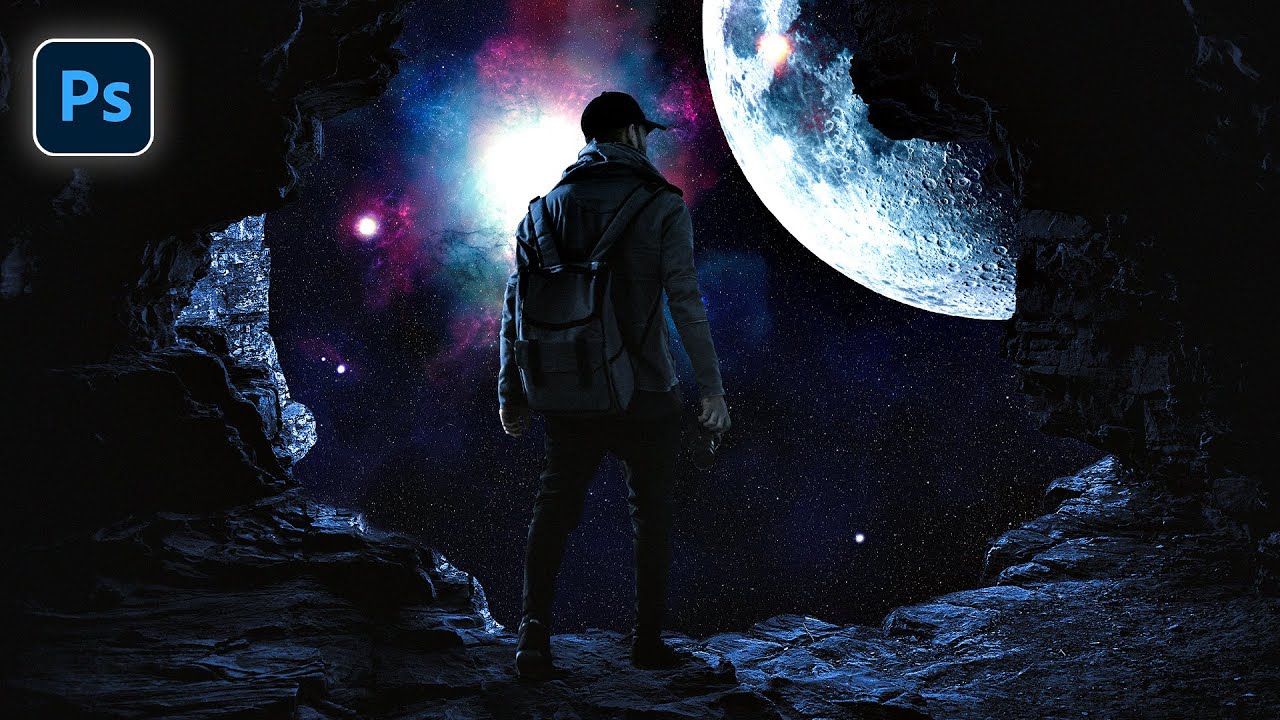 Caverna Estrelar | Manipulação de Imagem Photoshop