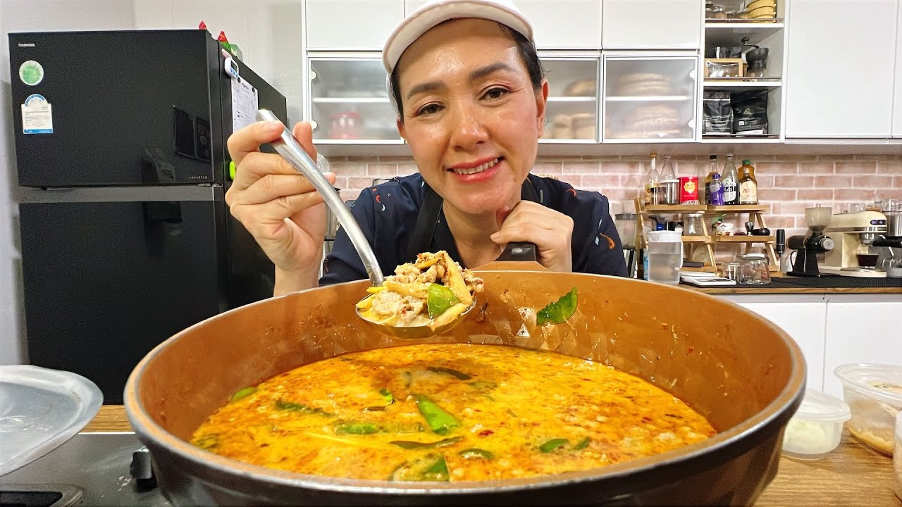 จิมทำน้ำยาหมูกะทิกินกับขนมจีน อร่อยจนหยุดไม่อยู่ค่ะ #ครัวพิศพิไล