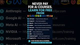 Stop Buying AI Courses! Learn FREE from OpenAI, Google & More 🤯 #aicourses #ai #shorts