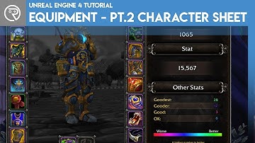 Unreal Engine 4 Tutorial - Equipment - Part 2 Character Sheet