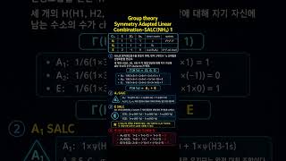 분69 Group theory 응용의 끝판왕 1:SALC앞에서 더 작아질 필요가 없어요 #과학 #물리화학 #분광학 #분자오비탈 #대칭성 #physicalchemistry