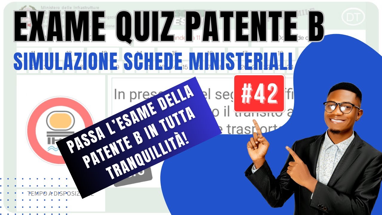 EXAME QUIZ PATENTE B _ SIMULAZIONE SCHEDA MINISTERIALE # 42
