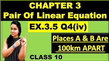 pair of linear equations Class 10 Ex - 3.5,Q4(iv)| Maths NCERT| CBSE