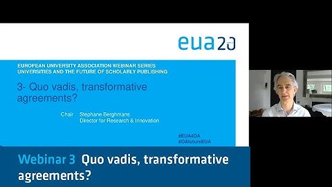 Scholarly publishing webinar #3 - Quo vadis, transformative agreements?