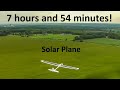 RC Solar plane endurance flight