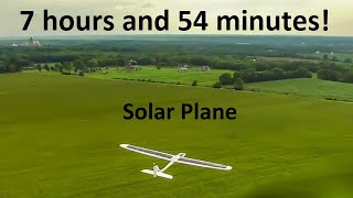 RC Solar plane endurance flight