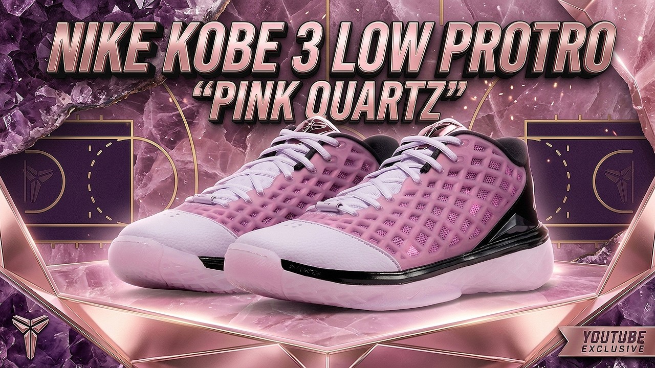 First Look at the New Kobe 3 Low ProTro Pink Quartz - YouTube