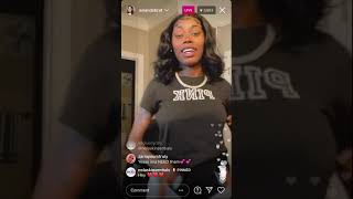 Asian Doll shaking her ass on IG live talking about her new business