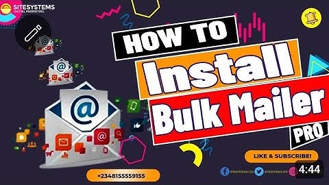 How to install bulk mailer pro