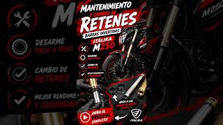 🏍️⚠️ ¿Tus barras tiran aceite? ¡Mira esto! 😳 #Retenes #MotoTips #Italika #Taller