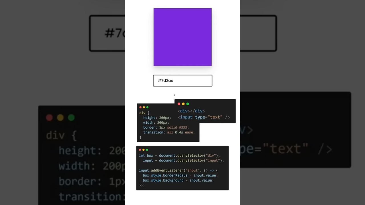 Change Div Color with Input | HTML CSS JavaScript 🔥 