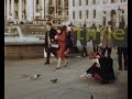 Trafalgar Square Pigeon Feeding 1970