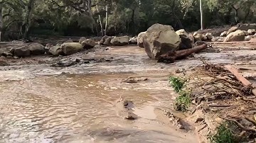 Mangled car, destroyed homes in Montecito mudslides