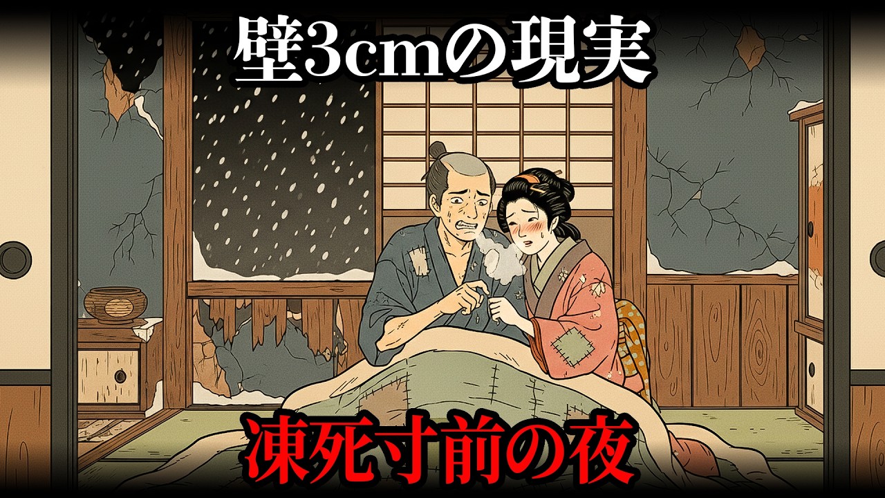 壁の厚さはわずか3センチ。室温マイナス5度でも平然と眠った江戸の人々。寒さに負けなかった生活の知恵【江戸時代の暮らし】【日本の歴史】