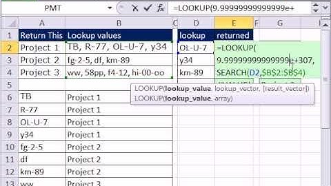 Excel Magic Trick 729: VLOOKUP When Multiple Lookup Items In Cell, LOOKUP & SEARCH functions
