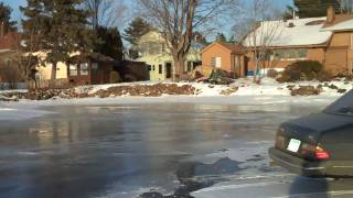 Saab on Ice in   Arctic Duluth