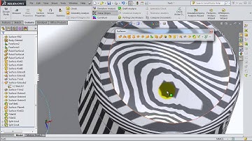93 SolidWorks 2014 Surface Tutorial  Zebra Stripes for surface quality