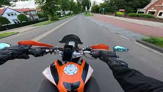 Calming ride with the KTM DUKE 125  LEOVINCE EXHAUST  POV  RAW AUDIO