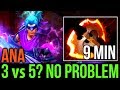 Ana [Anti Mage] 9min Battlefury - 3v5 is Not a Big Deal Dota2 