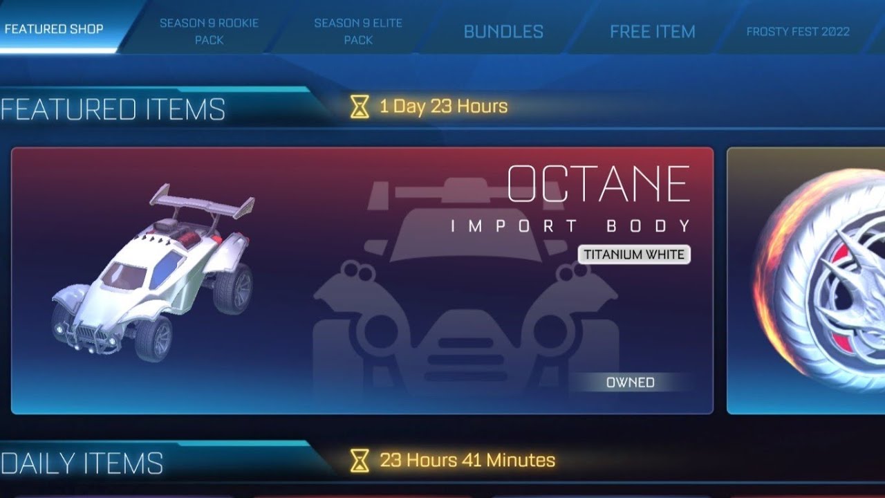 WHITE OCTANE IN ROCKET LEAGUE ITEM SHOP!