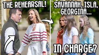 Peter Phillips And Harriets Wedding Rehearsal As Savannah, Isla And Georgina Take Centre Stage