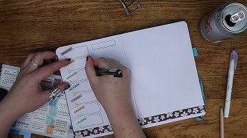 7 Day Journaling Masterclass - Day 4 - Weekly Spread (Stencil Used: SE20)