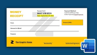 how to make cash receipt template using microsoft word youtube